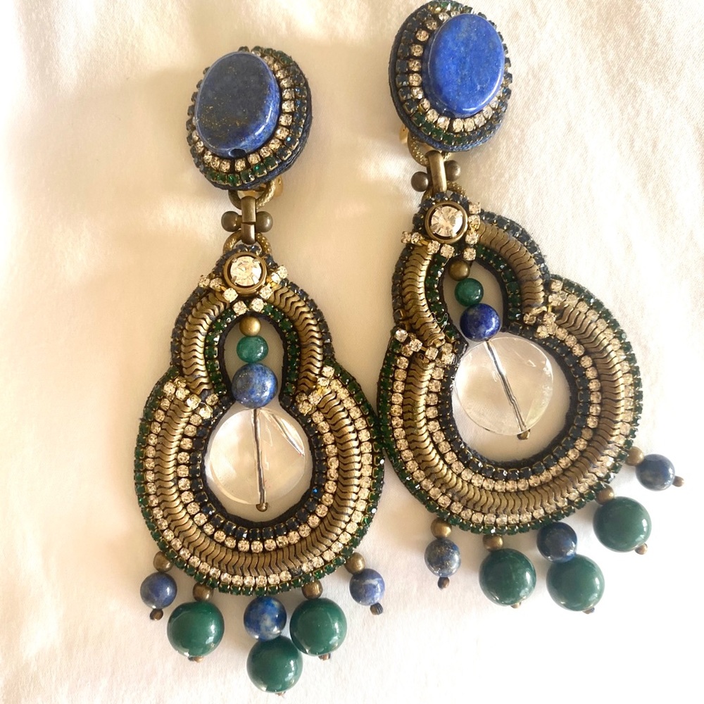 Ranjana Khan clip on earrings Boho/Tribal